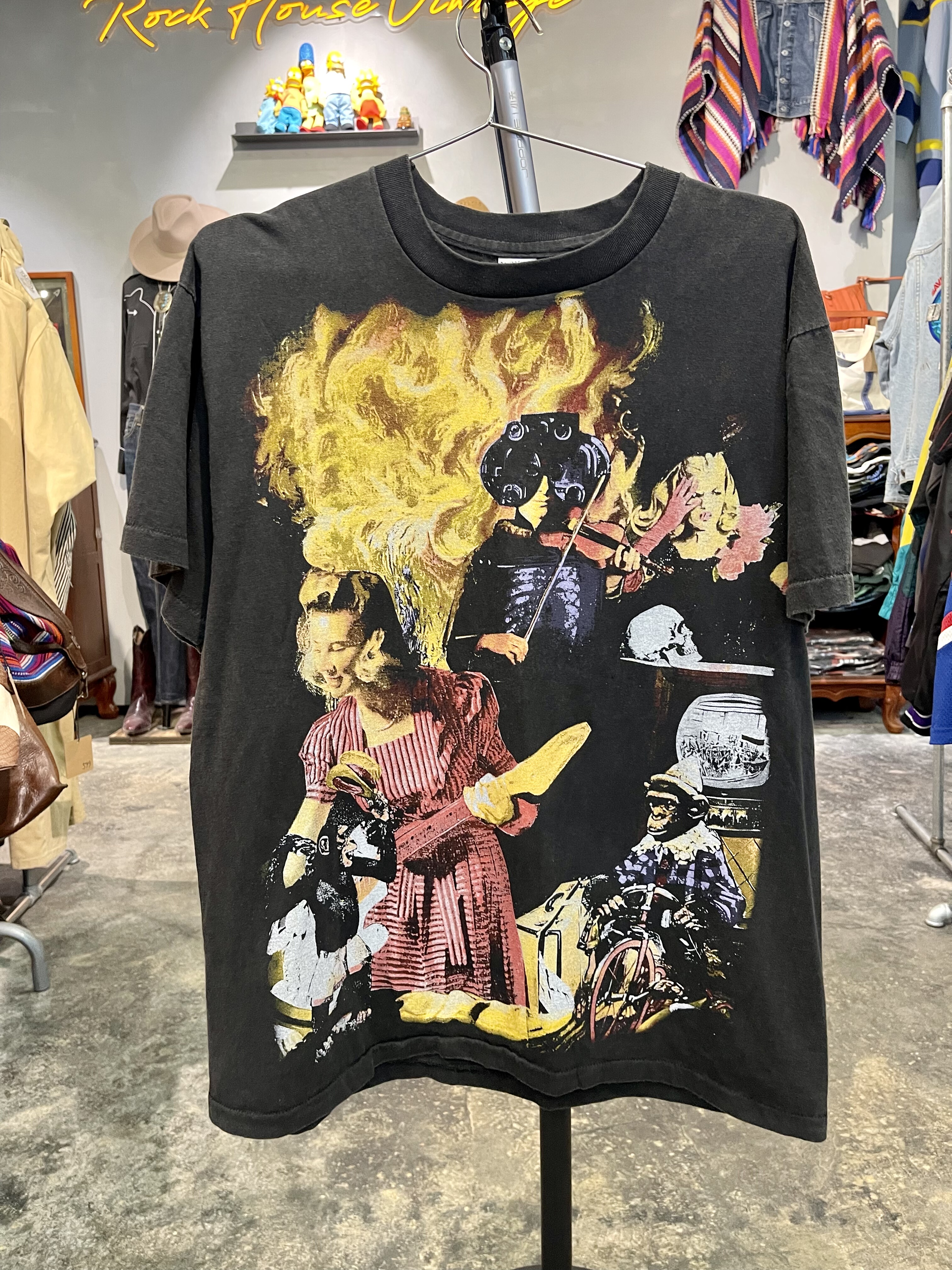 全新New Vintage复古水洗做旧绿日GreenDay朋克摇滚乐队短袖T恤