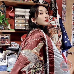 全新日本产横须贺刺绣棒球夹克