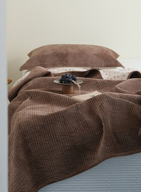 棉绒床盖三件套一面全棉一面宝宝绒单品床盖宝宝绒棉花床盖三件套