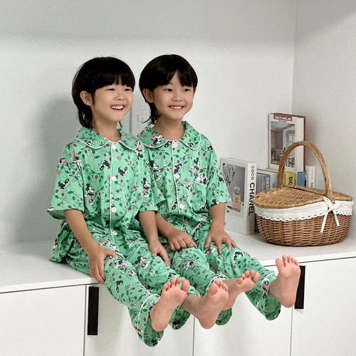 韩国进口童装代购家居服套装Milky 2026夏季 短袖卡通可爱男女童