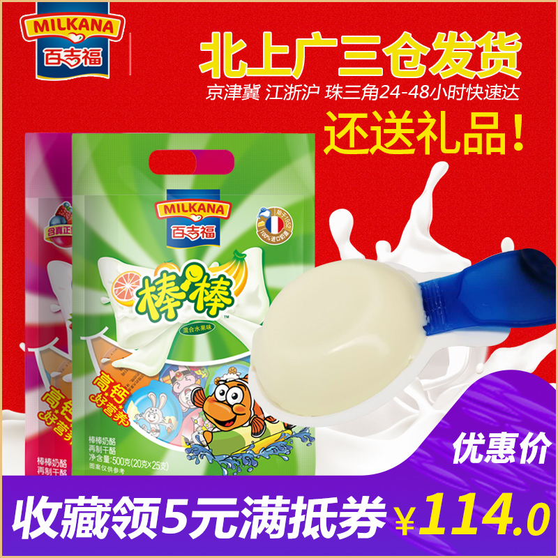 套餐儿童高钙健康零食500g缤纷莓子500g百吉福棒棒奶酪混合水果