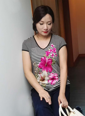 桑蚕丝坎肩定位印花背心