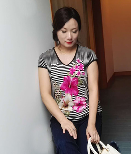 真丝桑蚕丝坎肩定位印花百合花背心