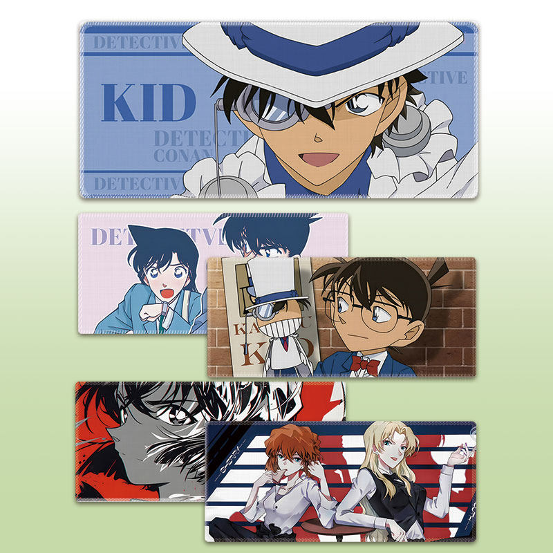 名侦探柯南猫超大鼠标垫600300女生卡通桌垫锁边加厚小号便携定制