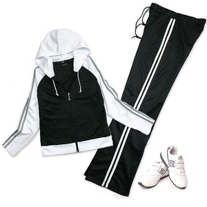 2022客衣都加大码女装纯棉休闲健身宽松撞色春秋装跑步运动套CF14