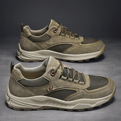 2022新款 真皮防滑运动休闲鞋 男士 旅游鞋 子 户外徒步鞋 高档外贸秋季