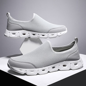 网鞋 外贸出口日本原单网面透气一脚蹬懒人鞋 轻便软底运动休闲鞋 潮