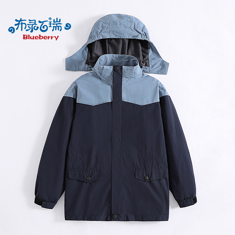 春秋冬季学校中小学生宝蓝色三合校服/园服
