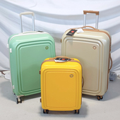 出口airway行李箱女拉杆箱20寸登机箱24寸大容量旅行箱纯PC密码 箱