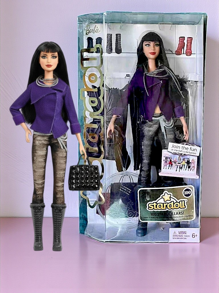 现货全新Barbie Stardoll堕落天使风酷女孩娃娃 2011年限量美泰