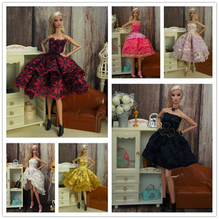 女孩多关节娃娃衣服 晚装 短裙蓬蓬可爱短裙适合29CM娃穿