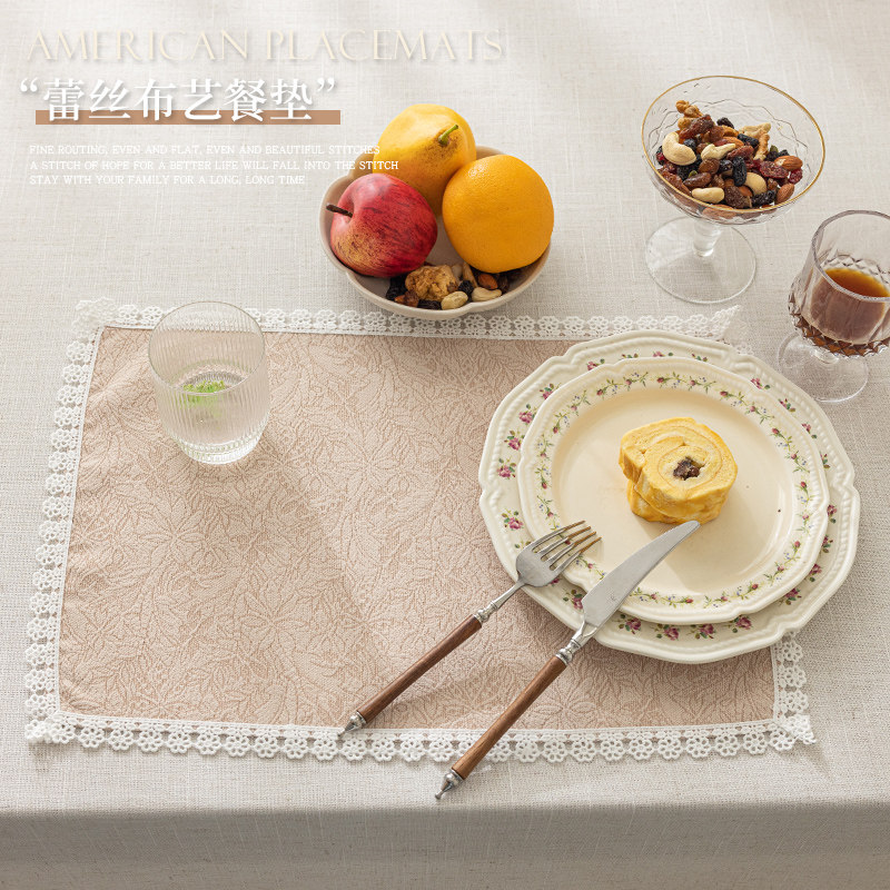 法式西餐餐垫布高级感高颜值户外布艺桌垫餐桌隔热垫定制,居家布艺,餐垫,淘宝优惠券,粉丝福利购,淘宝优惠卷