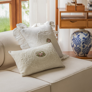 法式抱枕沙发客厅轻奢高级感长方形方形汽车床头靠枕靠垫套不含芯
