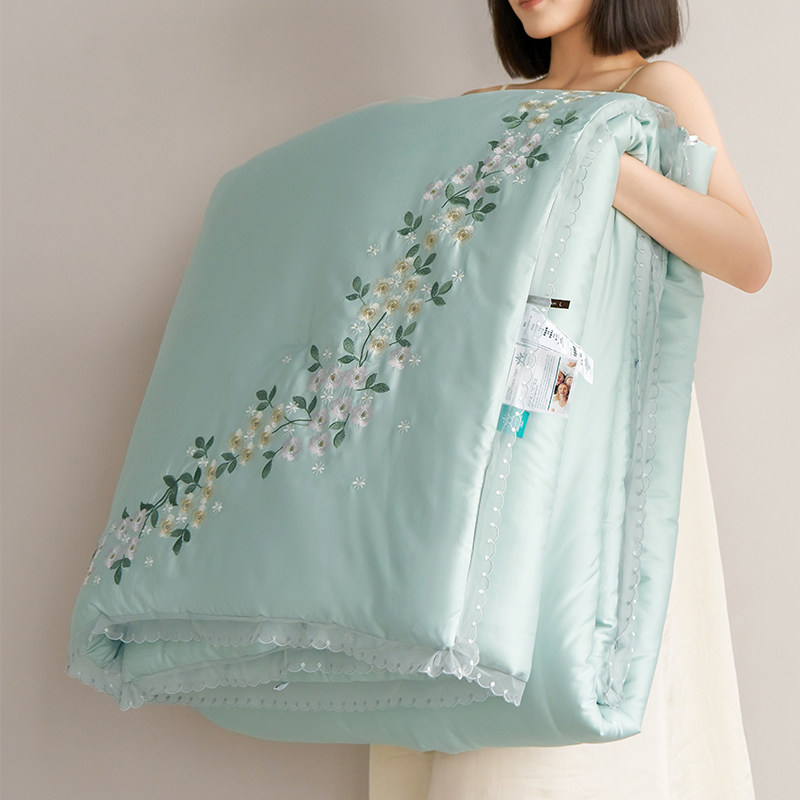 可水洗60S天丝棉绣花被春秋被四季通用空调被子夏凉被双人冬被芯,床上用品,化纤被,淘宝优惠券,粉丝福利购,淘宝优惠卷