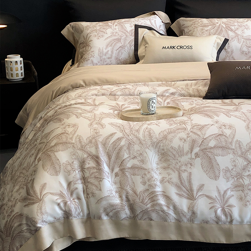 田园花卉140支天丝四件套夏季