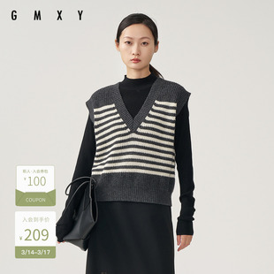 古木夕羊2024冬季减龄洋气毛织背心女GS470154005