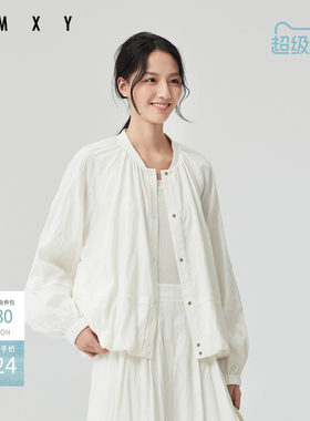 古木夕羊气质纯色棒球领休闲百搭外套女GS510072014
