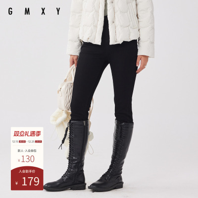 古木夕羊冬季修身显瘦百搭牛仔紧身裤女减龄百搭休闲裤GS37013014