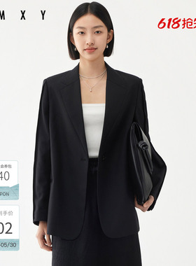 古木夕羊休闲百搭宽松廓形长袖西装女秋季新品GS450222001
