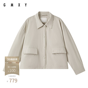 古木夕羊时尚保暖90鸭绒羽绒服女翻领单排扣外套GR550012002