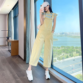 连体九分裤 减龄牛仔背带裤 宽松休闲显瘦韩版 新款 女春秋2026年夏季