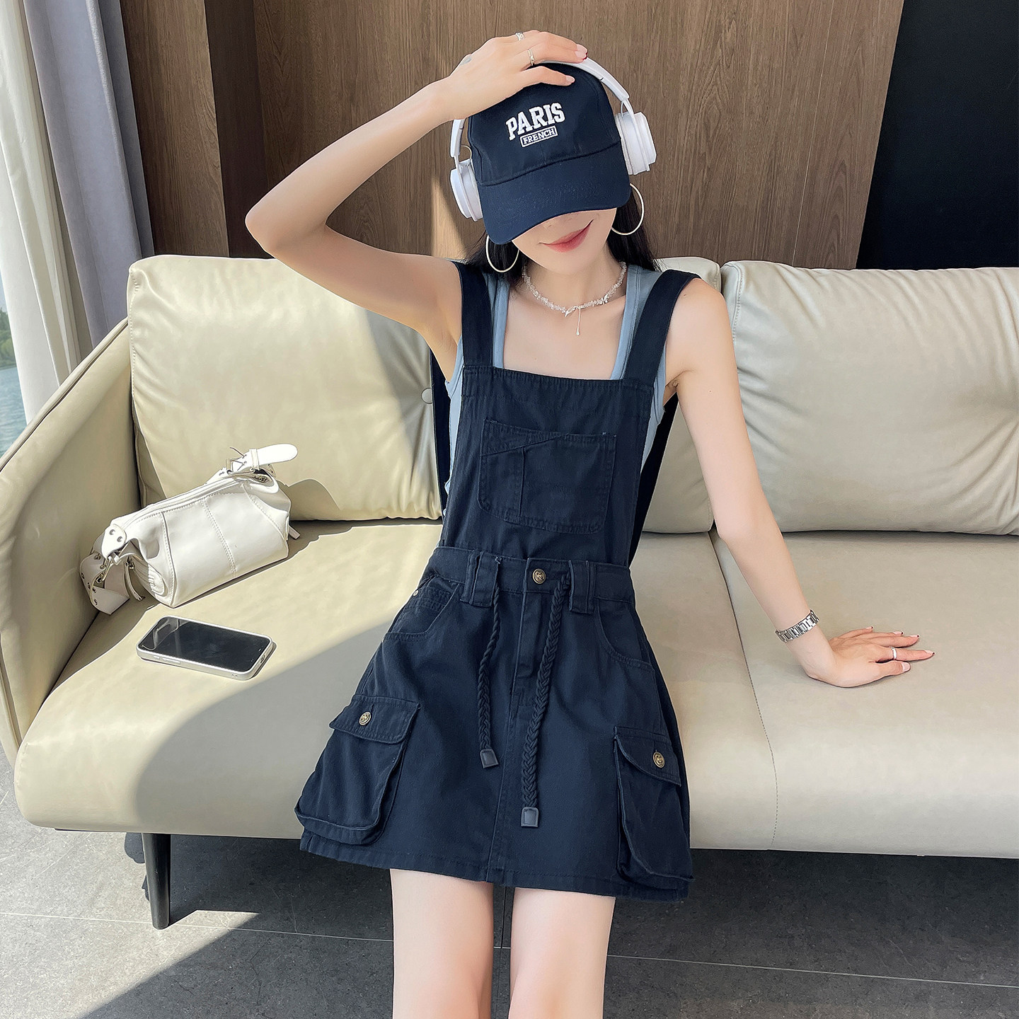 减龄工装风牛仔背带裙女夏季薄款图片