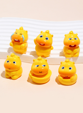 亮面卡通可爱噜噜立体动物树脂摆件创意电脑桌面车载装饰品小摆件