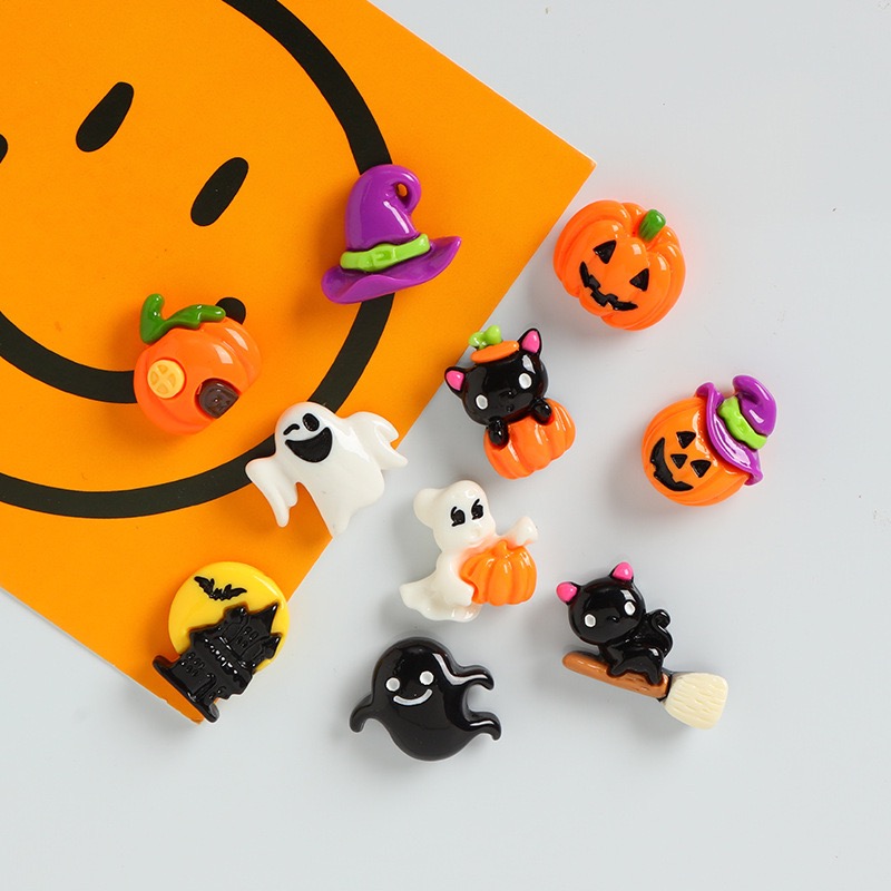 万圣节南瓜幽灵树脂磁吸冰箱贴创意黑白板照片墙留言板固定磁性贴