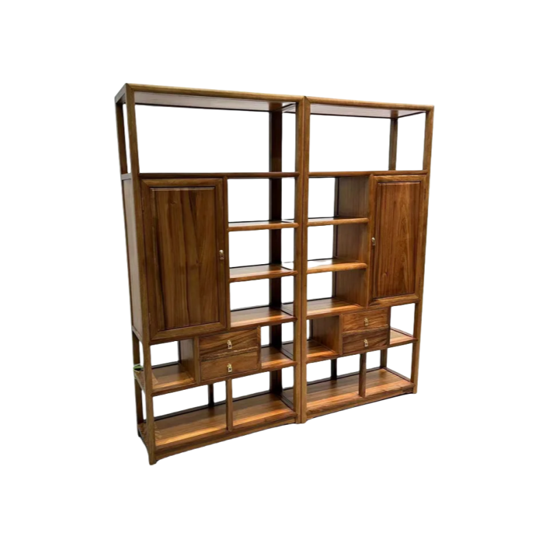 胡桃木博古架书架书柜置物架