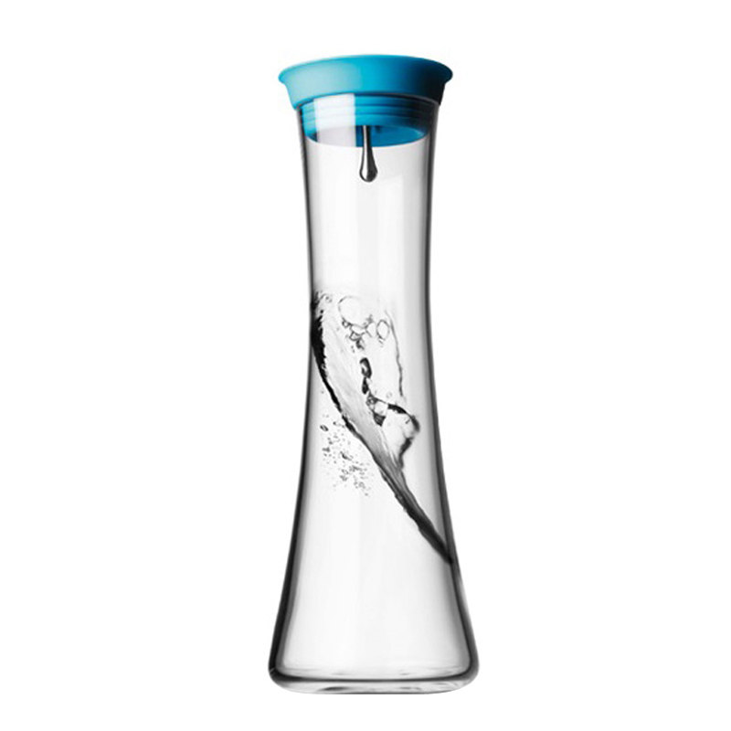 丹麦进口menu北欧柠檬杯360度倒水冷水瓶简约无铅玻璃凉水壶0.8L