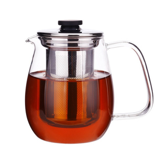 日本进口kinto无铅玻璃泡茶壶不锈钢滤网冲茶器花草茶滤茶壶500ml