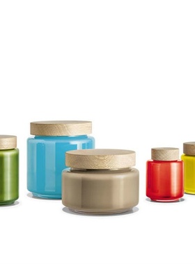 丹麦进口holmegaard无铅水晶玻璃罐食品密封储物罐谷物茶叶收纳罐