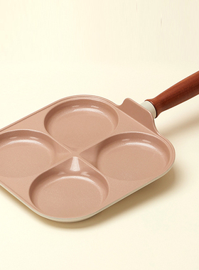 韩国进口vizzart四孔鸡蛋煎锅陶瓷涂层汉堡平底锅煎饼锅料理铝锅