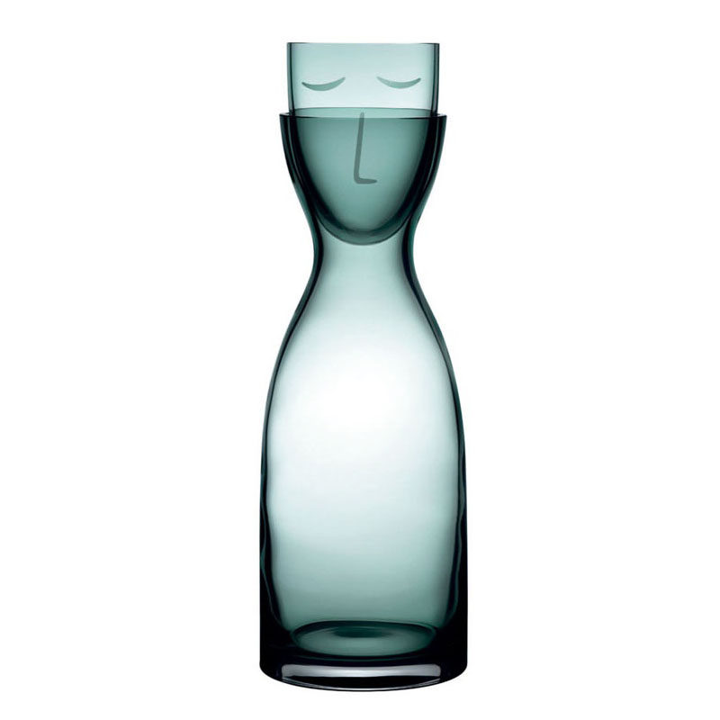 土耳其进口nude无铅水晶玻璃凉水壶冷水倒水瓶酒壶水杯2件套700ml