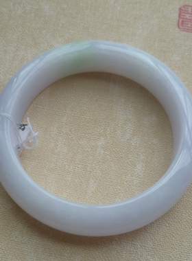 【玄冰玉阁】天然A货翡翠/淡紫漂绿56M厚装手镯8875A 特价