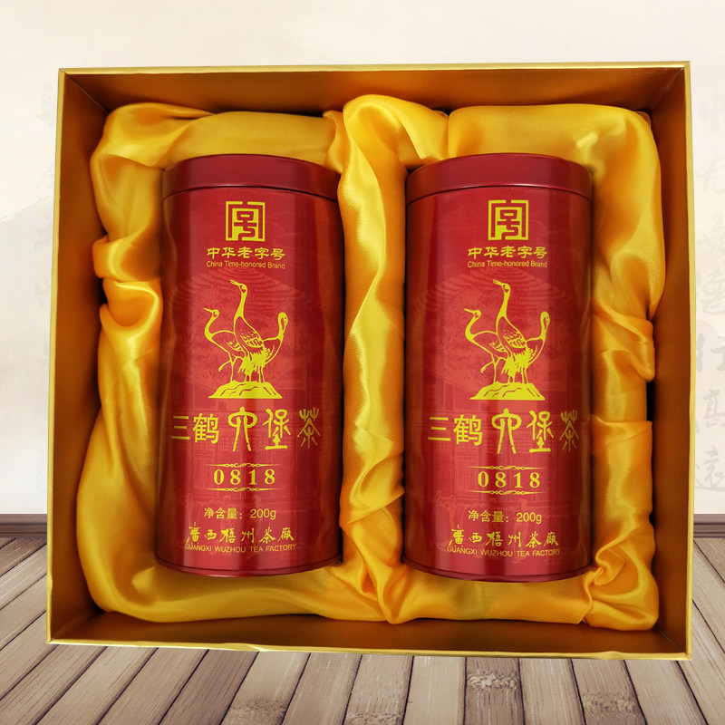 三鹤六堡茶0818 特级散茶400g双罐礼盒 2010年  广西梧州茶厂|msdalam kategori teh, teh hitam (baru), Enam Fort teh - dari Buy2taobao.com untuk memberikan perkhidmatan ejen Taobao profesional membeli