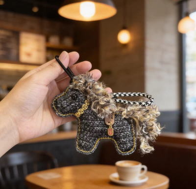 成品手工毛线钩织复古黑马挂件马上有钱小马钥匙扣生肖马送人礼物
