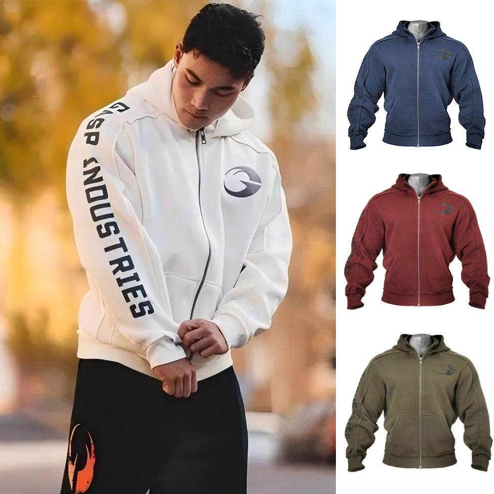 gasp卫衣肌肉健身狗运动男连帽训练服鲨鱼上衣盖世璞冬季外套宽松