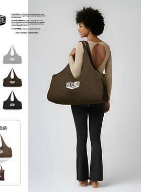 Filtered瑜伽包运动设备袋斜挎手提单肩耐磨帆布大空间拳击装备包