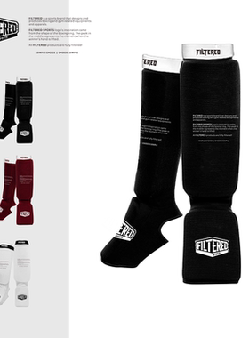 FILTERED护具运动护腿男女款防具拳击训练泰拳护腿板对抗拳击护具