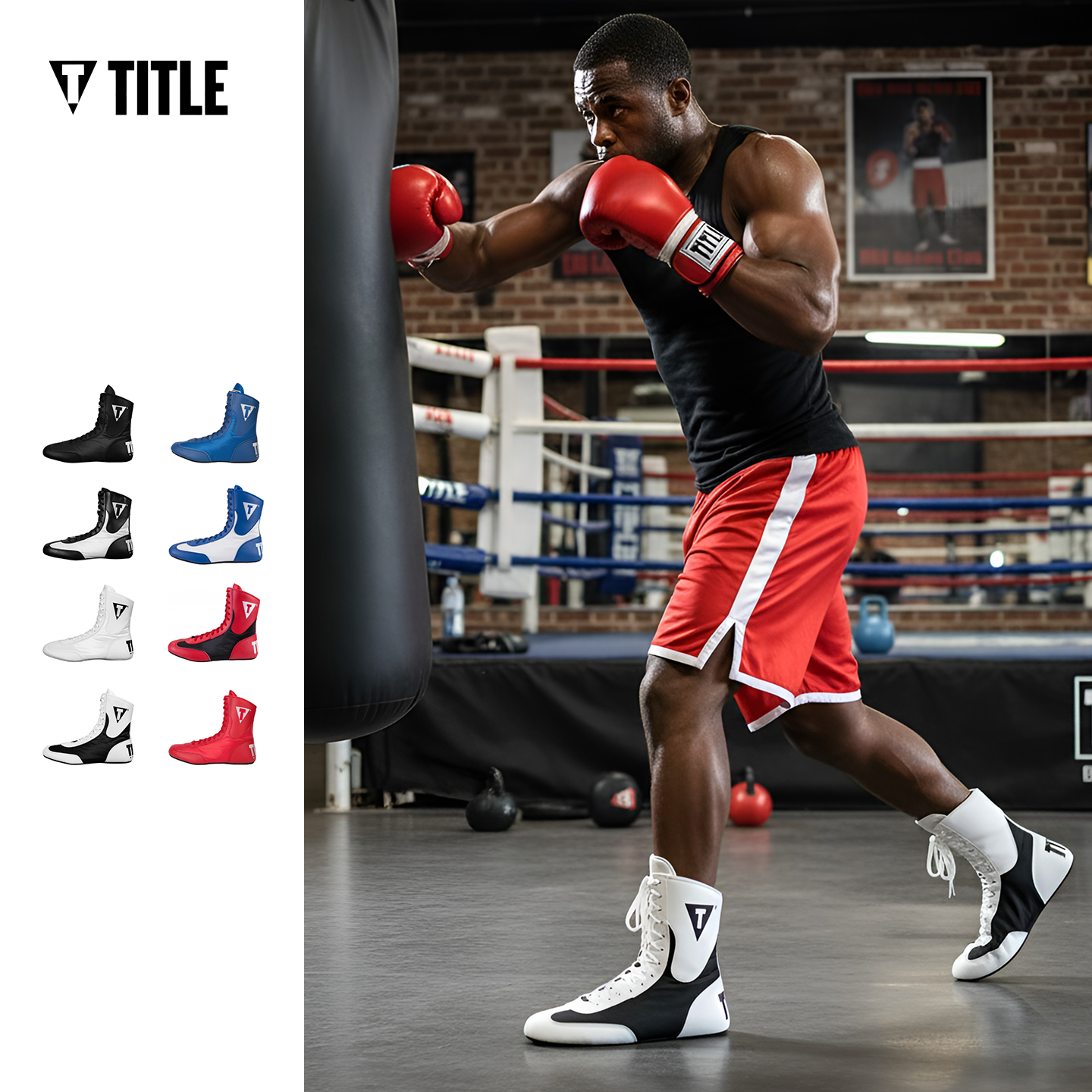 拳击鞋男女TITLE训练健身深蹲散打搏击潮拳击靴跆拳道鞋子鞋拳击,运动/瑜伽/健身/球迷用品,拳击鞋,淘宝优惠券,粉丝福利购,淘宝优惠卷