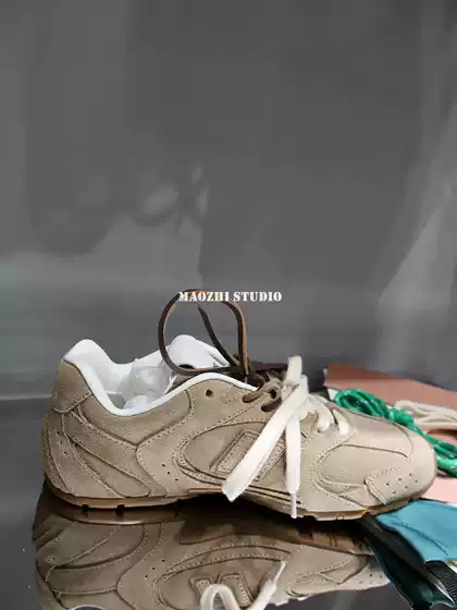 Horizontal Edition Co-Branded 530 Retro Forrest Gump Shoes Lace-Up Sports Casual Shoes Mesh Sneakers Color-Blocked German Training Shoes for Women