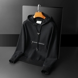 F6077-27036-P1252025新款秋冬男士连帽大码卫衣打底衫黑底图，男装T恤，钱塘6077