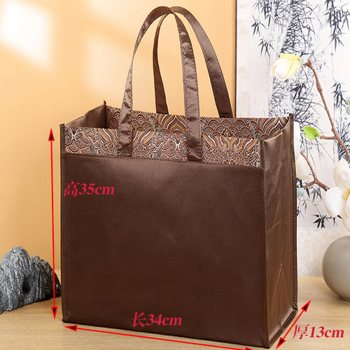 高档丝绸礼品袋散茶整提礼盒袋