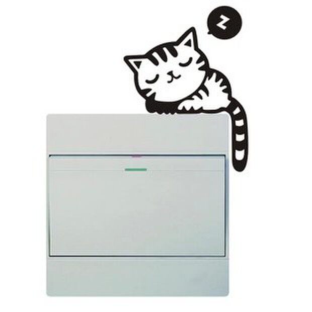 創意牆貼客廳臥室房間貼紙少女心裝飾貼畫搞笑可愛開關貼小貓打盹在類目 家居飾品, 貼飾, 牆貼中 - 來自Buy2taobao.com提供專業的淘寶代購服務