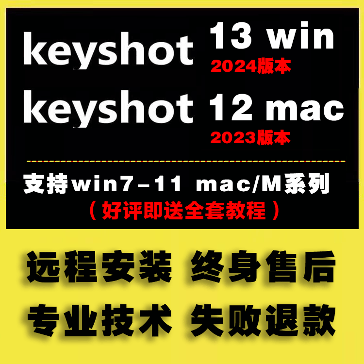 Keyshot软件ks win2024 mac2023 13-8.0版中英全套安装+远程服务 商务/设计服务 设计素材/源文件 原图主图