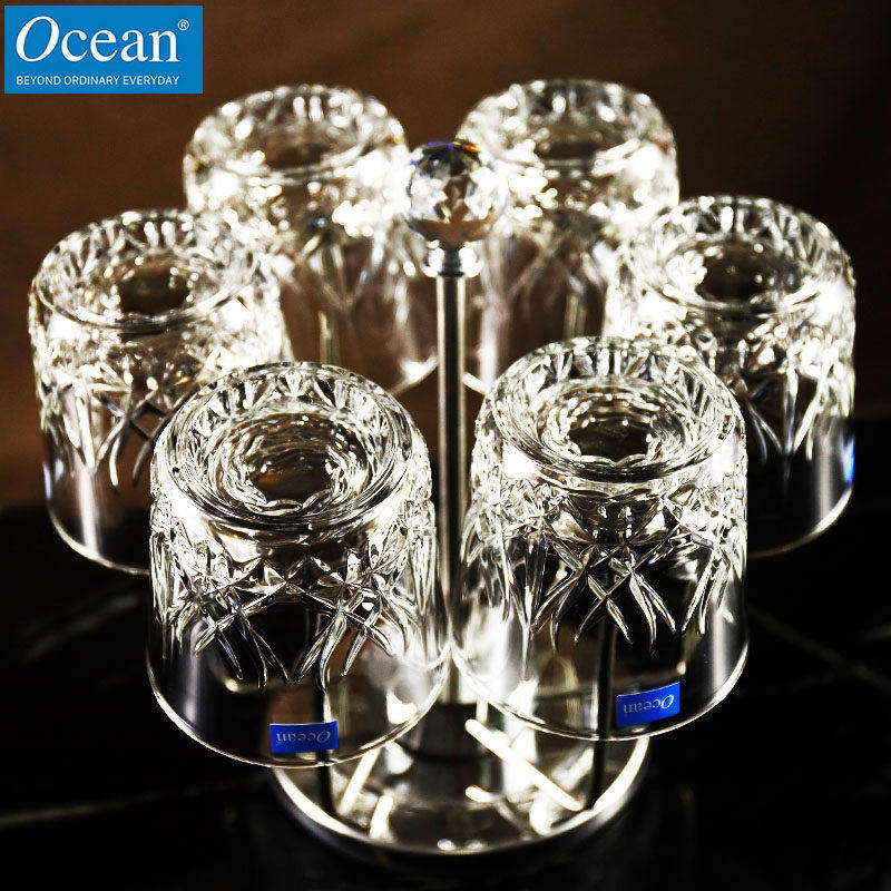 泰国进口威士忌酒杯水晶玻璃洋酒杯XO酒杯啤酒杯高级感水杯套装