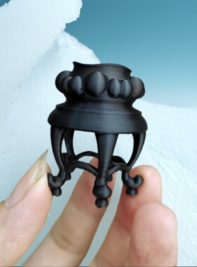 奇石文玩香炉型塑料高脚底座