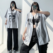 甜辣爵士跳舞jazz宽松上衣kpop女团舞蹈男女嘻哈街舞帅气演出服