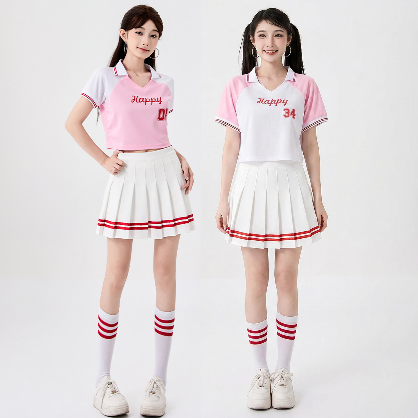 女团风足球篮球宝贝拉拉队舞蹈演出服装女学生啦啦操比赛打歌服装